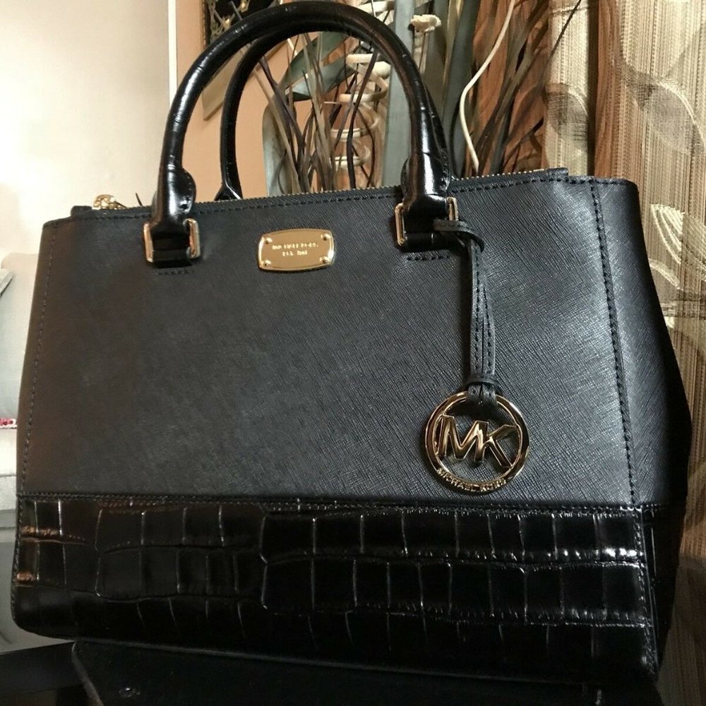 Michael Kors Kellen Leather Satchel Cross-body Bag